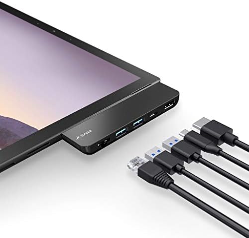 מערכות מיס Ziphub Pro | Surface Pro 7 מתאם Multiport | USB-A 10 GBPs | Gigabit Ethernet | נתוני USB-C